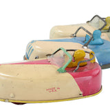 3 - Antique Buffalo Toy & Tool Works Wind-Up Steel Litho Fliver Bug Bumper Cars