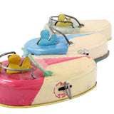 3 - Antique Buffalo Toy & Tool Works Wind-Up Steel Litho Fliver Bug Bumper Cars