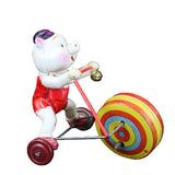 Vintage Wind-Up SYK (Japan) Celluloid Pig Riding a Tricycle