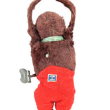 Antique Normura Tin Wind-Up Circus Monkey Smoking a Pipe