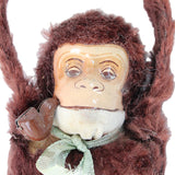 Antique Normura Tin Wind-Up Circus Monkey Smoking a Pipe