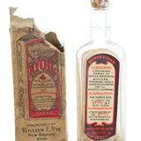 Early 1900's Empty Bottle Of Nyoil Lubricating Whale Oil with Box