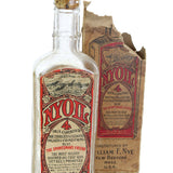 Vintage Wills bottle with a crumpled label on a white background