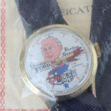 Watch with a political figure on the face, still in packaging