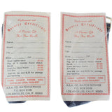 Replacement and Service Certificate for a watch, with red text and a white background.