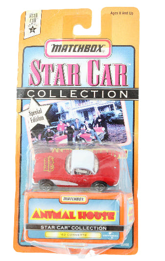 Toy car in packaging with 'Star Car Collection' branding on a white background