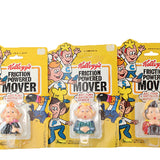 Vintage Kellogg's Friction Powered Mover toy set packaging with cartoon characters on a white background