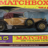 1972 Matchbox Speed Kings K-36 Bandolero & Models of Yesteryear 1930 Packard Victoria with Boxes