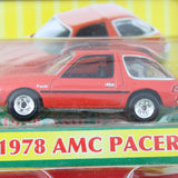 2 - Fresh Cherries Die Cast Metal Replicas - 1974 AMC Hornet & 1978 AMC Pacer (NIB)