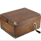 Antique Cicilian Portable Hand Crank Photograph in Oak Case (Not Working)