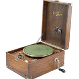 Antique Cicilian Portable Hand Crank Photograph in Oak Case (Not Working)