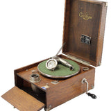 Antique Cicilian Portable Hand Crank Photograph in Oak Case (Not Working)