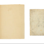 Two vintage books with yellowed pages on a white background