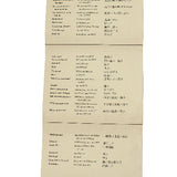 May 1945 War Department English-Japanese Phrase Card