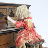 Rare Antique Piano Automation Hand Crank Music Box with Two Dancers