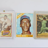 Ernie Banks 1966 #110 Topps Card, Mickey Mantle 1985 Circle K Collectors Card & Ted Williams 1991 Heroes Card