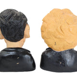 1984 Ronald Reagan & Margaret Thatcher Rubber Platform Head Dolls