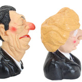 1984 Ronald Reagan & Margaret Thatcher Rubber Platform Head Dolls