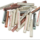 Several Hundred Assorted Genco Fortune Teller Vending Machine Horoscope Scrolls In Glass Jar