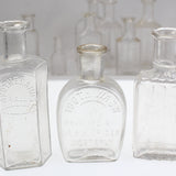 10 - Various Antique Clear Glass Drug Store Apothecary Bottles