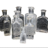 10 - Various Antique Clear Glass Drug Store Apothecary Bottles