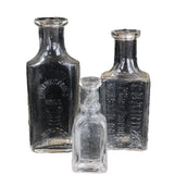 10 - Various Antique Clear Glass Drug Store Apothecary Bottles