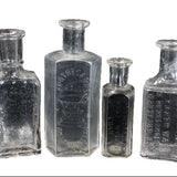 10 - Various Antique Clear Glass Drug Store Apothecary Bottles