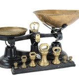 Vintage English Salter No. 56 Scale with Brass Weights (All Metal Construction)