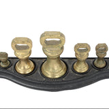 Vintage English Salter No. 56 Scale with Brass Weights (All Metal Construction)