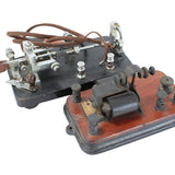 Antique Vibroplex Telegraph Sending Instrument & J.H. Bunnell Telegraph Relay