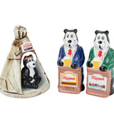 2 Sets Of Vintage Hamm's Beer Ceramic Salt & Pepper Shakers