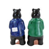 2 Sets Of Vintage Hamm's Beer Ceramic Salt & Pepper Shakers