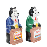 2 Sets Of Vintage Hamm's Beer Ceramic Salt & Pepper Shakers