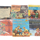6 - Roy Rogers & Dale Evans Golden Records, 4 - Roy Rogers Postcards, a Trigger Record Postcard & 2 - Studio Pictures