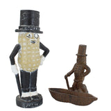 Mr. Peanut Cast Iron Nut Tray & Mr. Peanut 11" Tall Coin Heavy Metal Bank