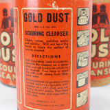 Vintage can of Gold Dust Scouring Cleanser with red label and white background