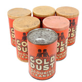 6 - Unopened 1930's - Early 1940's 14 Oz Gold Dust Scouring Cleanser Cans