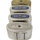 4 - Antique Automatic Recording Metal Oval Traveling Branch Banks