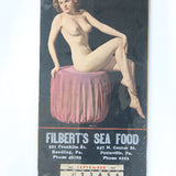 September 1947 Filbert's Seafood Naked Calendar Poster