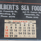 September 1947 Filbert's Seafood Naked Calendar Poster