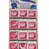 1950's Retail Hang Card Of 12 Jokers from Smokers Bang Matches