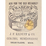 Antique Advertising Trade Card for Frazer's Axle Grease