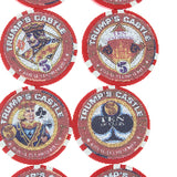 20 - 1996 Trump Castle Casino (Atlantic City) Royal Flush Series $5 Casino Chips