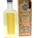 Antique Medicine Bottle of Great Seal Camphorated Oil with Box