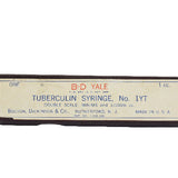 Vintage B-D Yale (Becton Dickinson) Tuberculin 1cc No. 1YT Syringe & Box