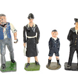 10 - Britain Manufactured Lead Civilian Painted Figures & Park Bench