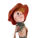 1950's Mattel Dancing Dude Cowboy Musical Hand Crank Box