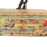 1950's Mattel Dancing Dude Cowboy Musical Hand Crank Box