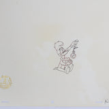 3 Stamped Walter Lantz Woody Woodpecker Production Cels & 4 Stamped Walter Lantz Pencil Drawings