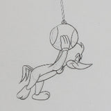 3 Stamped Walter Lantz Woody Woodpecker Production Cels & 4 Stamped Walter Lantz Pencil Drawings